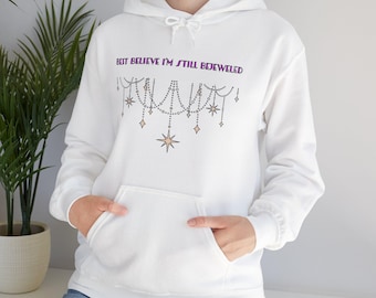 Bejeweled Inspired Hooded Sweatshirt, Jewel Tone Sweatshirt, Gemstone Hoodie, Crystal Gem Pullover, Rhinestone Sweatshirt