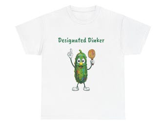Funny Designated Dinker Pickleball Tee, Pickleball Player Gift, Sarcastic Pickleball Shirt, Unisex Cotton T-Shirt, Pickleball Lover,