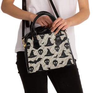 Shoulder Handbag, Halloween Purse, Spooky Bag, Crossbody Purse, Gothic Handbag, Witchy Shoulder Bag, Halloween Costume Accessory, Creepy