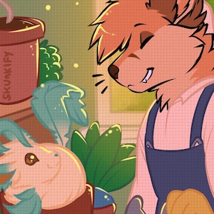 Leafy Evolution Lockscreen Furry YCH