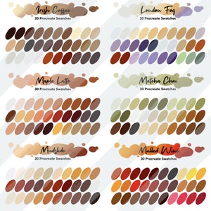 Fall Winter Procreate Color Palette Bundle - Etsy