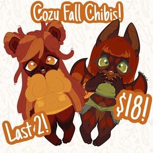 Cozy Fall Chibi Furry Character Adopts