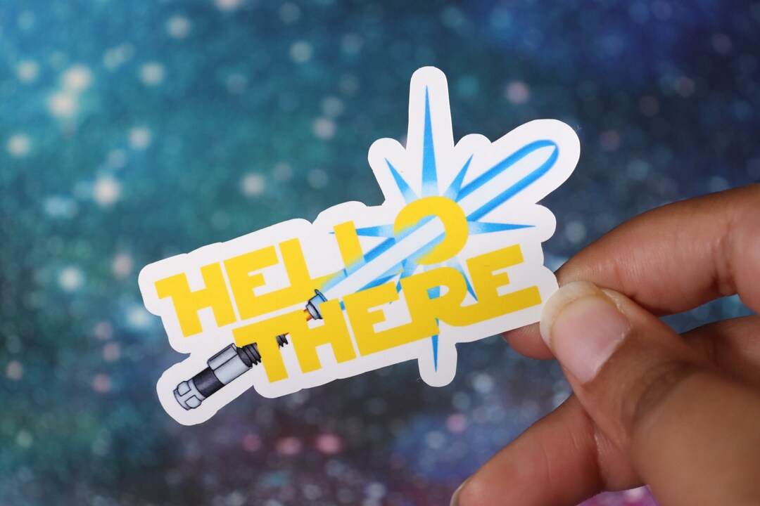 Hello There Lightsaber 3in Sticker - Etsy