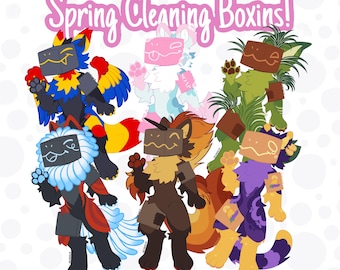 Spring Cleaning Boxin Furry Character Adopts