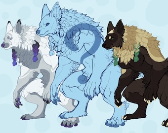 Misterioso hombre lobo personalizado Furry adopta