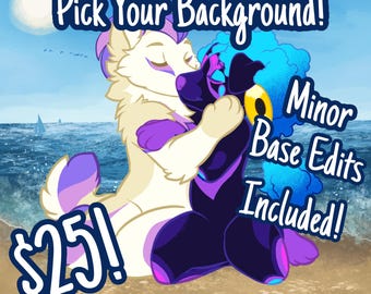 Puppy Love Furry YCH | Pick Your Own Background!
