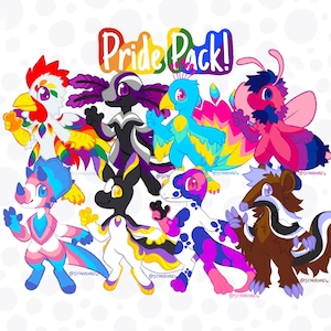 Pride Pack harige personage geadopteerd