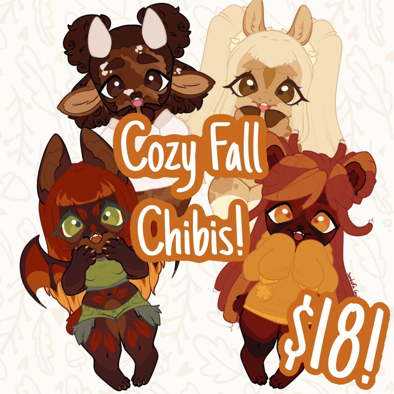 Cozy Fall Chibi Furry Character Adopts - Etsy