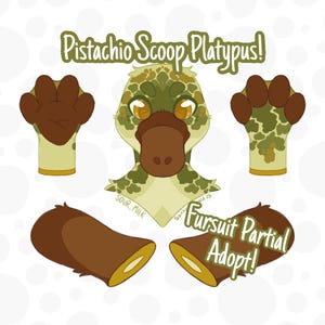 Pistachio Scoop Platypus Furry Partial Adopt