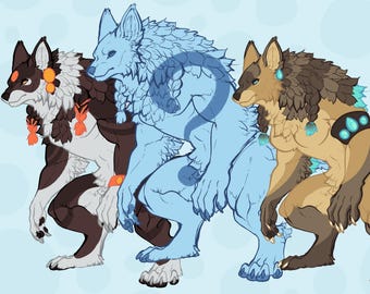 Mystery Werewolf Custom Furry Adopts