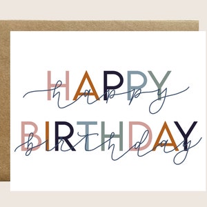 | de la carte de joyeux anniversaire Carte de joyeux anniversaire moderne | | de cartes de joyeux anniversaire recyclées Carte recyclée