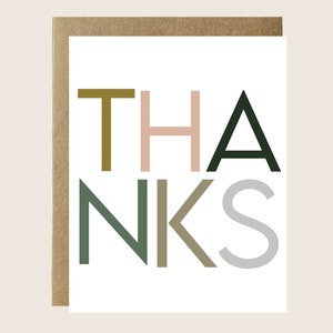 Thank You Card | Modern Thank You Card | Recycled Thank You Card