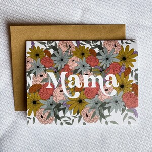Mama Card / Tarjeta de felicitación del Día de la Madre / Tarjeta Floral Mama