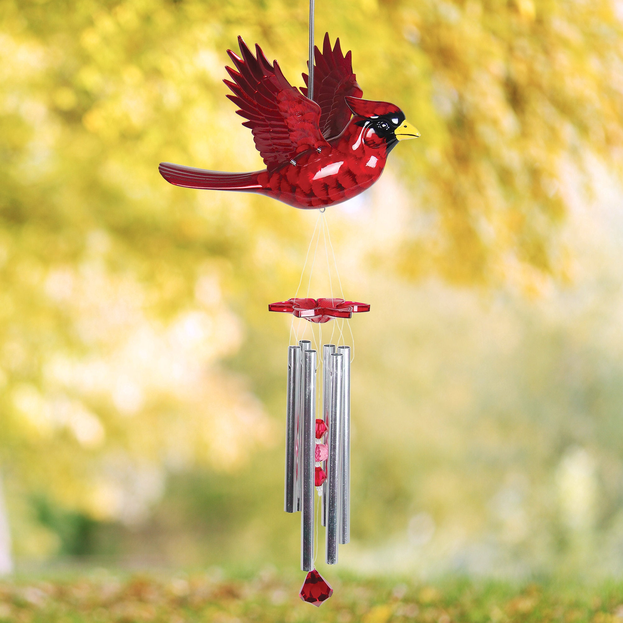 Large WindyWings Red Cardinal Wind Chime 2021 Etsy