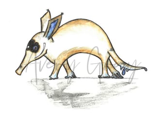 Drippy Aadvark (8" x 10" Digital Download)
