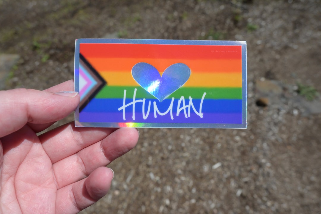 Humasn Sticker Human Sticker (holographic, Pride Sticker) - Etsy