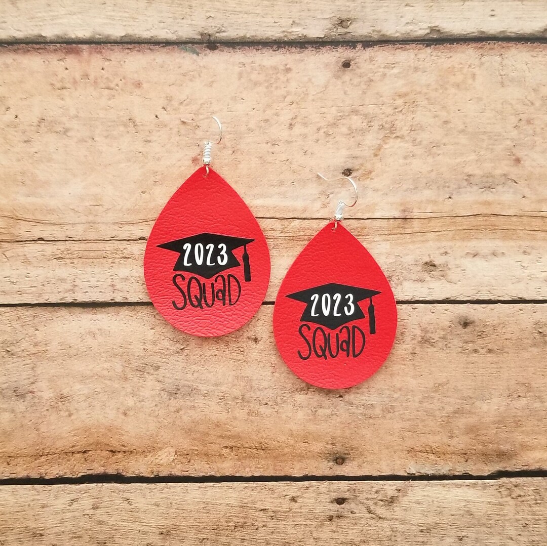 2023 Squad Graduation Earrings Senior 2023 Earrings Etsy