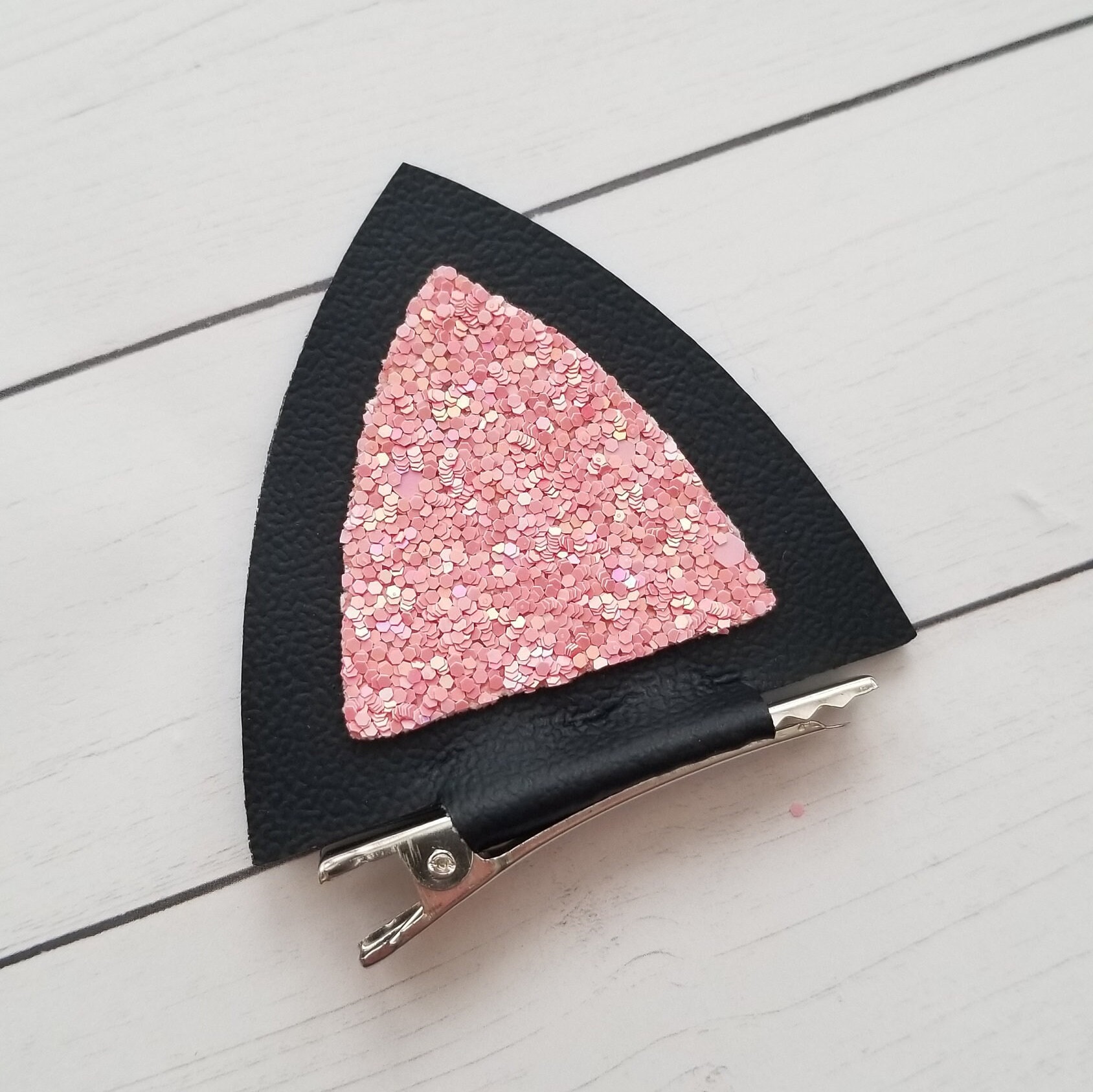 Black Cat Ears Black Cat Clip on Ears Cat Ear Hair Clips Etsy