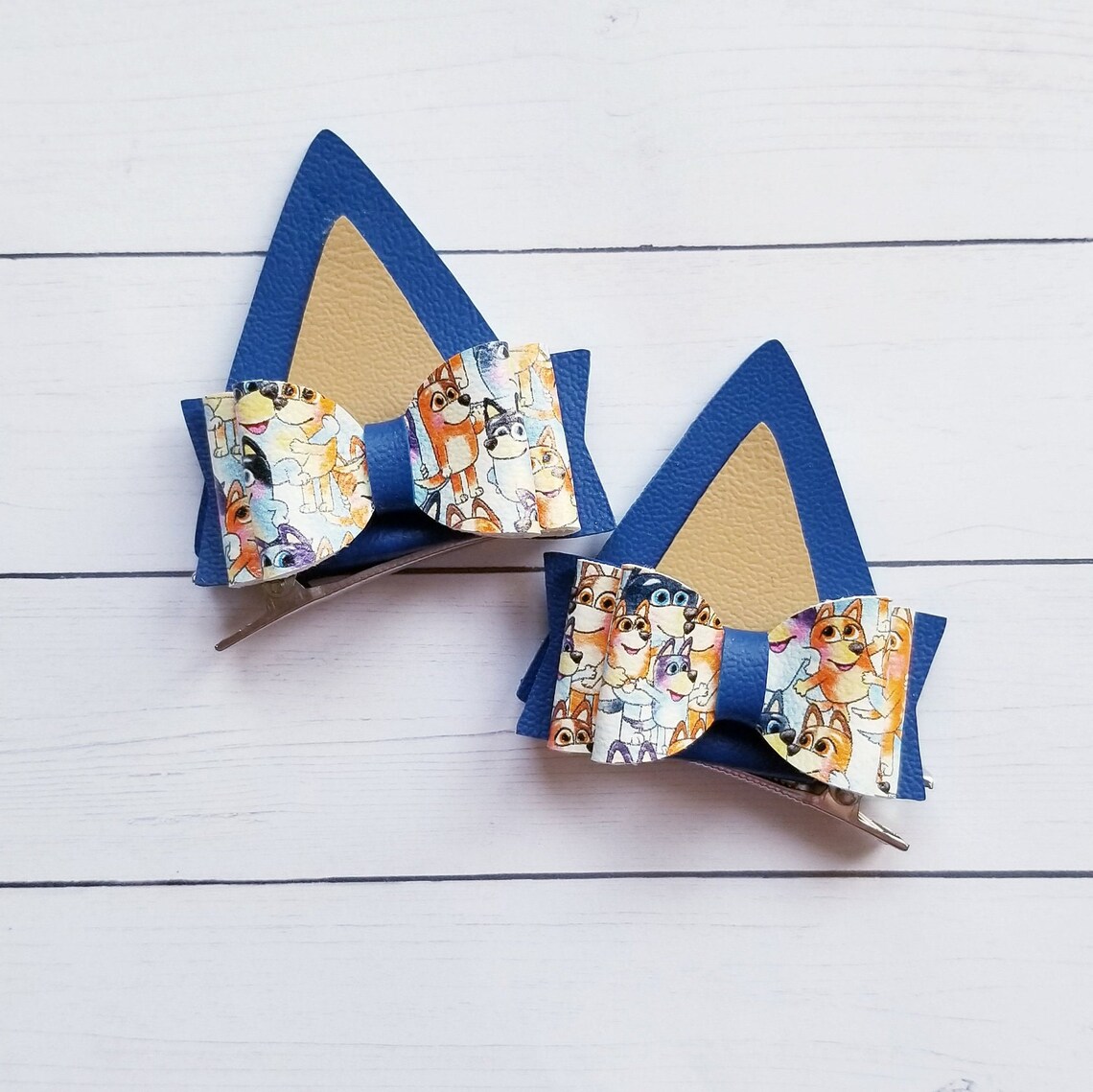 Bluey Dog Ears Bluey Hair Clips Bluey Hair Bows Bluey Etsy
