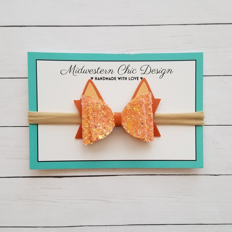 Orange Dog Ears Hair Bow Orange Heeler Dog Nylon Headband Etsy