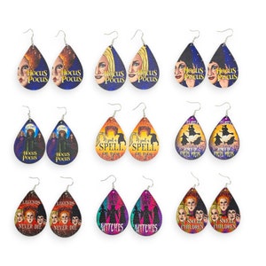 Halloween Earrings, Halloween Witch Earrings, Halloween Movie Earrings