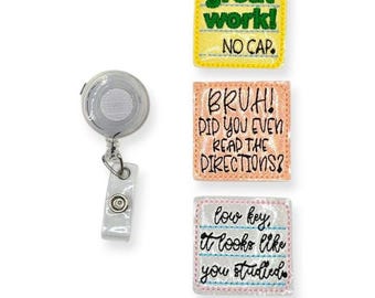Badge Reel Toppers, Teacher Badge Reels, Funny Teacher Badge Reel Toppers, Teacher Badge Reel Collection
