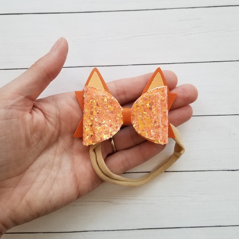 Orange Dog Ears Hair Bow Orange Heeler Dog Nylon Headband Etsy