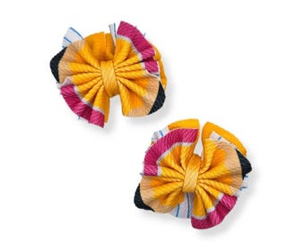 Pencil Hair Bows, Shredded Pencil Piggies, Back to School Bows, Back to School Pigtail Bows, Pencil Bows, First Day of School Bows