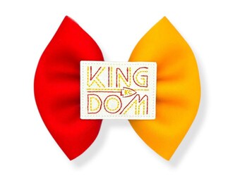 Kansas City Football Hair Bow, KC Football Hair Bow, Red Football Hair Bow, Kingdom Hair Bow