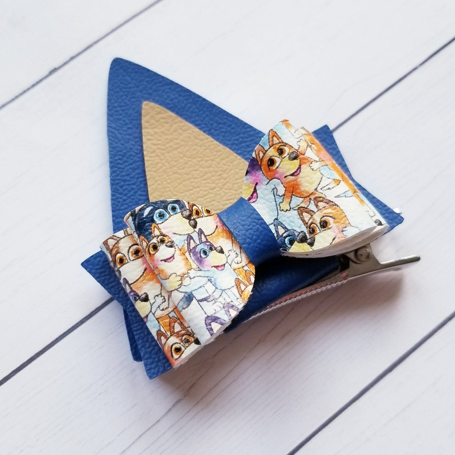 Bluey Dog Ears Bluey Hair Clips Bluey Hair Bows Bluey Etsy