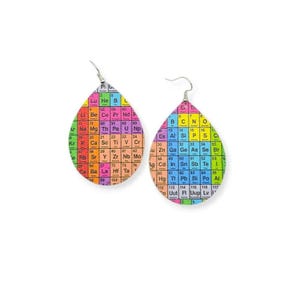 Periodic Table of Elements Novelty Earrings, Science Teacher Gift, Teacher Appreciation Gift, Chemistry Teacher Gift, Teacher Earrings