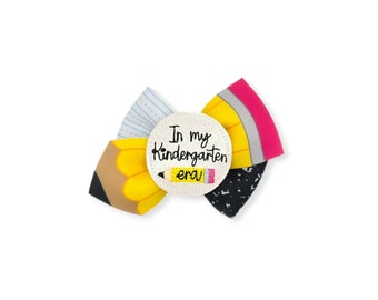 In My Grade Era Hair Bow, Kindergarten Hair Bow, 1st Grade Hair Bow, Back to School Bow, 1st Day of School Bow, Preschool Bow, 2nd Grade Bow