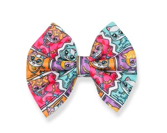 Kitties Hair Bow, Hero Kitties Hair Bow, Kitties Birthday Party, Super Hero Hair Bows