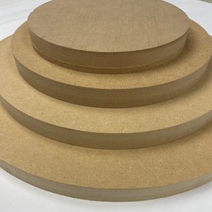 MDF Wood Circles: 5 Pack, 3/4 Inch Thick, DIY Crafts
