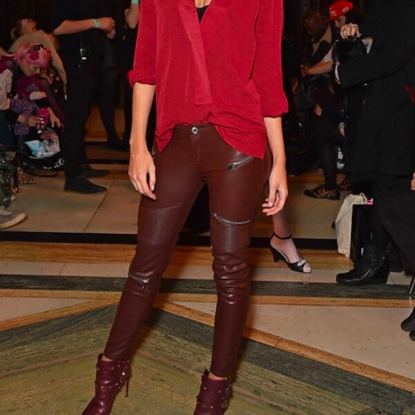 womens leather skinny pants
