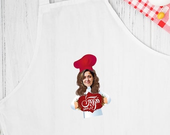 custom kitchen apron, personalised gift for her, chef apron for him, kitchen apron, kitchen accessory, custom chef apron, baking, barista.