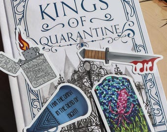 Sticker Bundle, Brutal Boys, Twisted Sisters, Officially Licensed, Dagger, Lighter, Megaphone, Stained Glass Squid