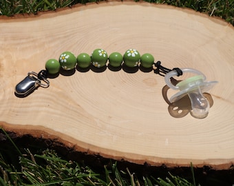 Clip para chupete, personalizado, pintado a mano, 10 pulgadas