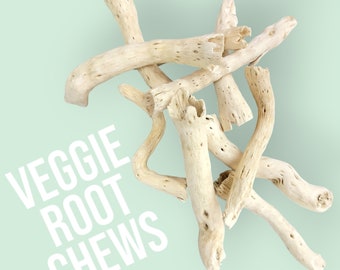 Veggie Root Chews - Safe Toys for Small Animals, 10 Pack
