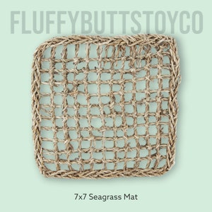 7x7 Seagrass Mat - Safe chews for guinea pigs, bunny rabbits, chinchillas, rats and other small animals