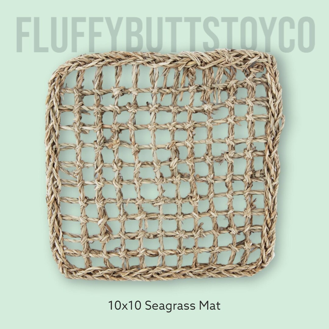 10x10 Seagrass Mat Safe Chews for Guinea Pigs, Bunny Rabbits