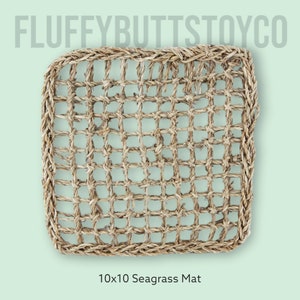 10x10 Seagrass Mat - Safe chews for guinea pigs, bunny rabbits, chinchillas, rats and other small animals