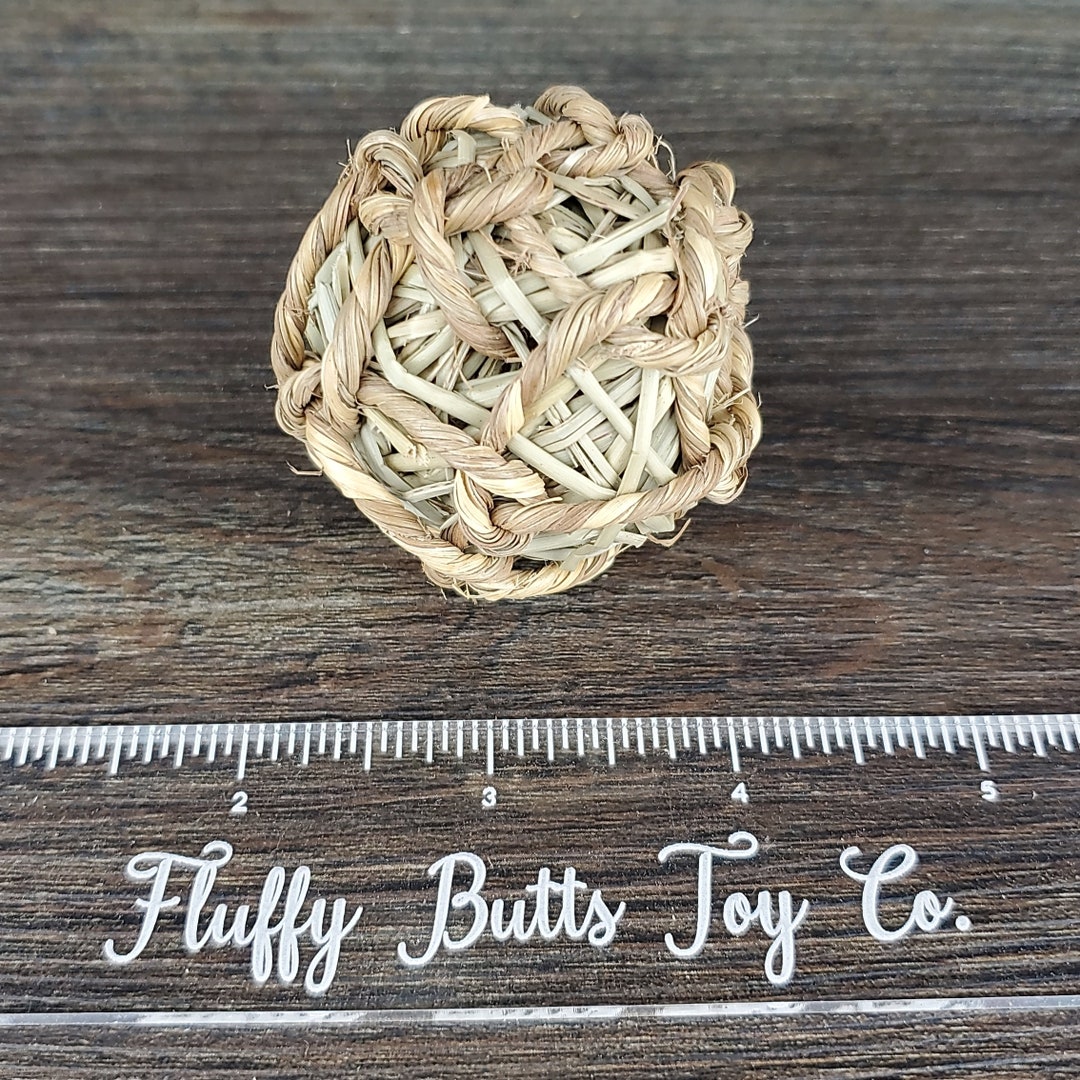 3 Seagrass Toss Ball Safe Chews for Guinea Pigs, Bunny Rabbits