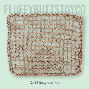 12x14 Seagrass Mat - Safe chews for guinea pigs, bunny rabbits, chinchillas, rats and other small animals