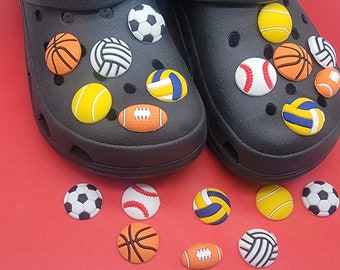 3D Sports Charms | Basketball Shoe Charms, Football Shoe Charms, College Shoe Charm, Baseball Shoe Charms,