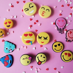 NEW Valentines Shoe Charms, Love Shoe Charms, Smiley Face Shoe Charms, Emoji Charm, Cute Charms For Shoe, Melting Face Charms, Poop Charms