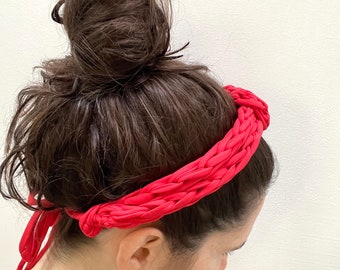 Top Knot Headband, Twisted Headband, Gift for Her, Hair Accessories, Soft Hair Ties, Statement Headband, Boho Chic, Wide Headband, Knotted