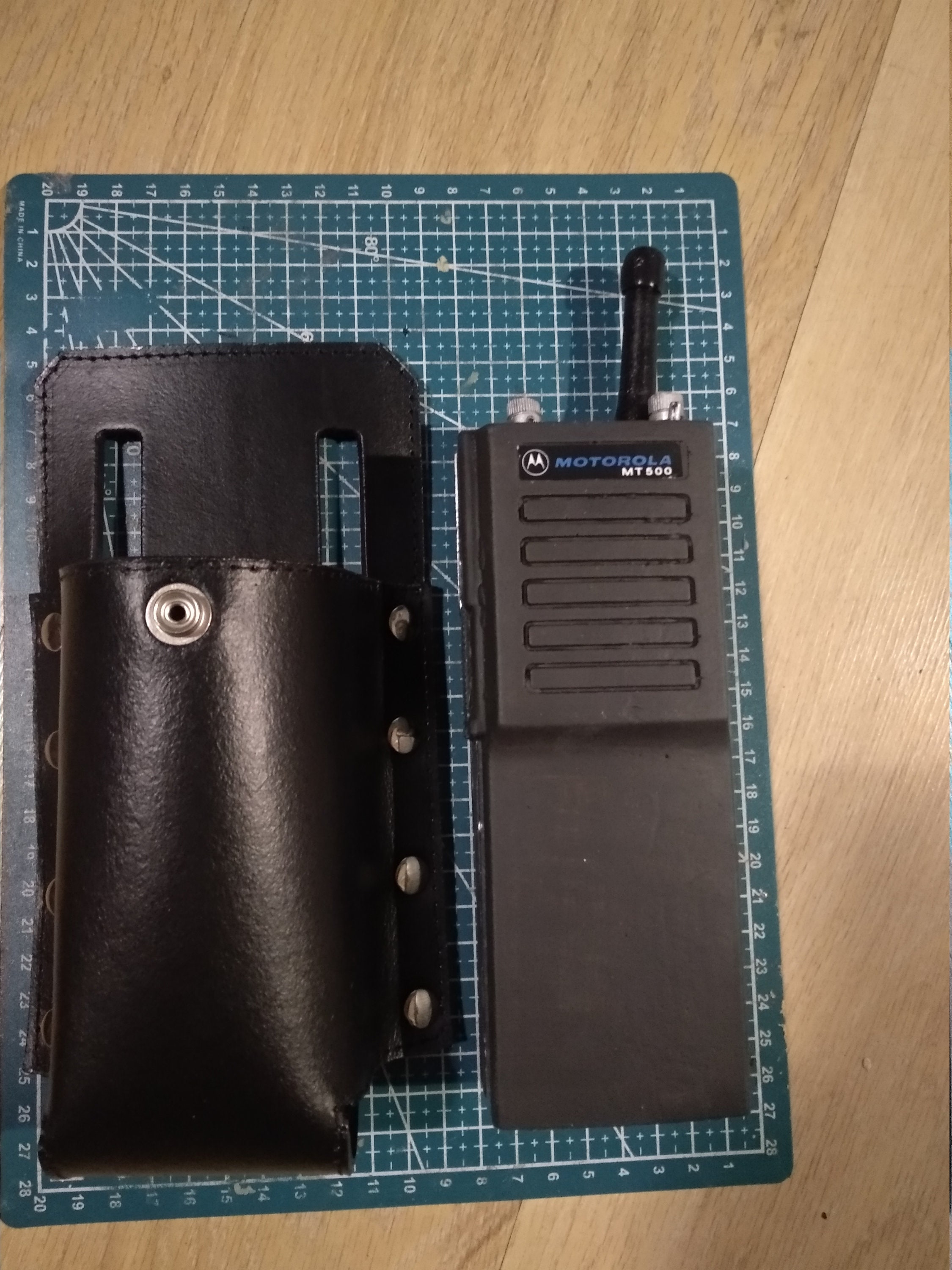 Ghostbusters radio + holster prop black leather