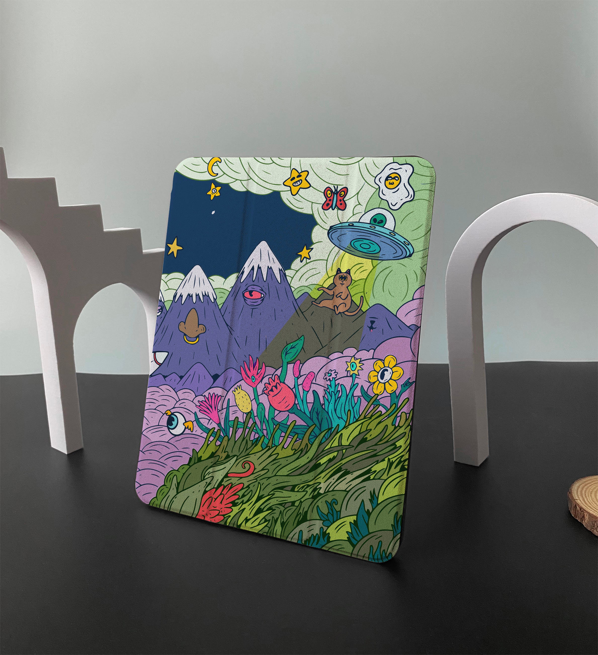 Vintage Forest Illustrator Ipad Smart Case Build In Apple Etsy