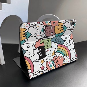 Artistically Cats iPad Smart Case build-in Apple Pencil Holder Pencil Holder For iPad 9, iPad Mini 6, iPad Pro 2021, iPad Air 4, iPad 2019 image 3